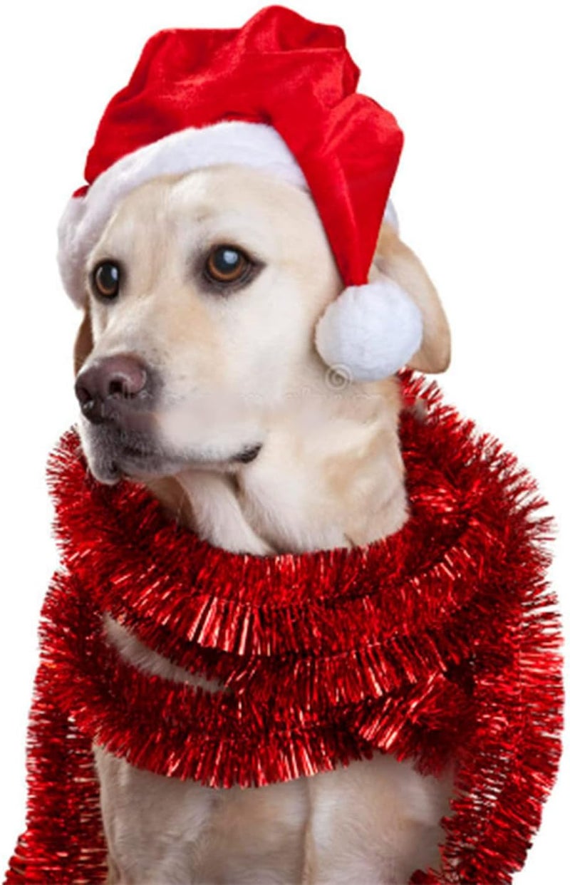 ProCover 2Pcs Mini Dog Santa Hat for Dog Christmas Hat, Christmas Party Dressup(Red) - Image 3